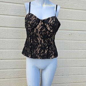 INC International Concepts Tan and Black Top